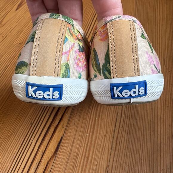 Keds Floral Canvas Sneakers - Cream and Green - Picture 3 of 7